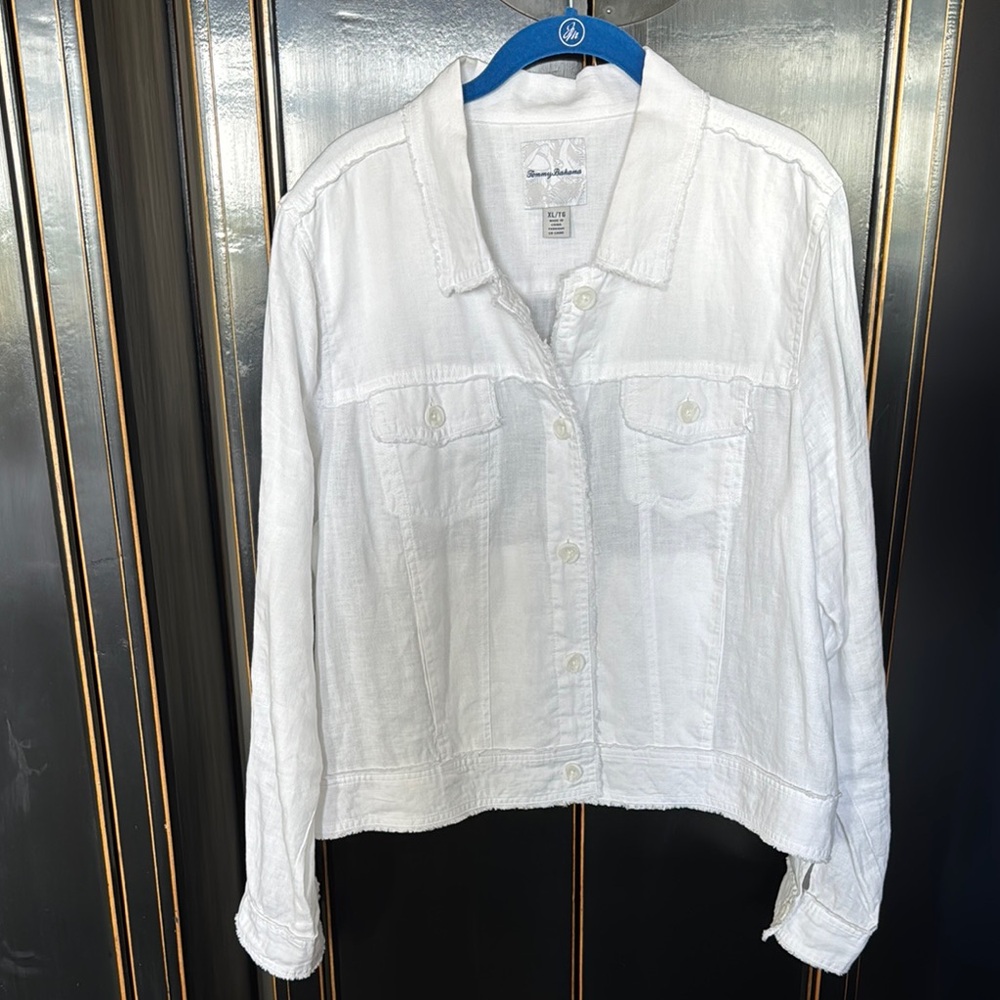 Tommy Bahama Women's White Linen Jacket
